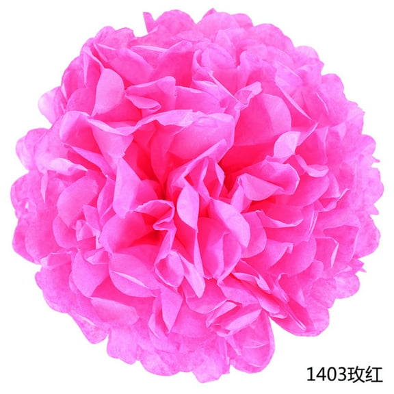 Tissue Paper Pompoms Flowers, Christmas and Wedding Decoration, Elegant DIY Party Decor Red