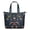 Dark-green-20, variant on Artistic Floral Print Travel Tote Bag, Spacious Zippered Shoulder Bag with Interior Organization, Ideal for College Students