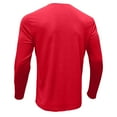 thumbnail image 5 of fatyb Men's Tops Long Sleeve Button Causal Shirts Solid Color Pullover Mens Lightweight Comfy T-Shirts, 5 of 6