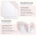 thumbnail image 2 of Dream On Me Baby 2 Piece Hooded Towels & 12 - Piece Washcloth Set in Blush Pink Floral, 2 of 8