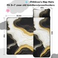 thumbnail image 5 of Black and Gold Marble Pattern Teens Toddler Nap Mat with Pillow, Sleeping Mat Bag for Preschool Daycare 59"x22", 5 of 6