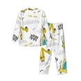 thumbnail image 2 of Kll Dinosaur On Excavator Sleepwear Mens Flannel Pajamas,Long Cotton Pj Set, 2 of 9