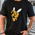 thumbnail image 1 of T-Shirt Décontracté d'Été à Manches Courtes pour Homme à Motif d'Abeille, 1 of 5