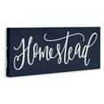 thumbnail image 2 of Stupell Industries Homestead Phrase Navy Blue Farmhouse Sign Elegant Typography Farmhouse Painting Gallery-Wrapped Canvas Print Wall Art, 24 x 10, Design by House Fenway, 2 of 5