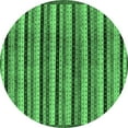 thumbnail image 1 of Ahgly Company Indoor Round Abstract Emerald Green Modern Area Rugs, 4' Round, 1 of 4