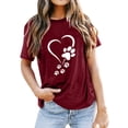 thumbnail image 1 of Ketyyh-chn99 Chemises pour Femmes Vêtements Décontractés pour Dames Manches Longues Col Rond Tunique Ligne A Blouse Bordeaux,2TG, 1 of 2