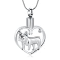 thumbnail image 3 of Personalize Stainless Steel French bulldog in Heart Urn Pendant Memory Necklace for Cremation Jewelry for Ashes Keepsake Memorial Jewelry, 3 of 8
