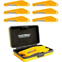 MusicNomad MN668 6 pc. Diamond Coated Electric Guitar Nut Slotting File Set - Light Strings, with Storage Case