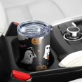 thumbnail image 5 of 20oz Tumblers Black Halloween Ghosts and Pumpkins Stainless Steel Vacuum Insulated Double Wall Travel Tumbler Cups Mug with Lid and Straw,Cleaning Brush for Cold & Hot Drinks, 5 of 7