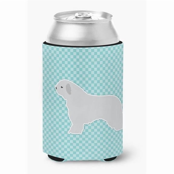 Carolines Treasures BB3715CC Spanish Water Dog Checkerboard Blue Can or Bottle Hugger