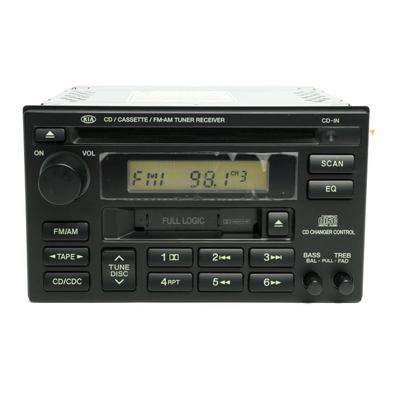 Restored 2002 Kia Optima Magentis OEM AM FM Radio Single CD Cassette Player 96190-3C101 (Refurbished)