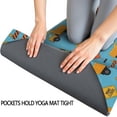 thumbnail image 3 of Construction Vehicles Barriers Light Blue Pattern Hot Yoga Mat Towel Non Slip for Hot Yoga - Quick-Drying Yoga Mat Cover with 4 Corner Pockets with Travel Bag - Hot Yoga Towel Non Slip 74"x26", 3 of 6