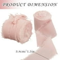 thumbnail image 3 of FNGZ 3.8Cm Hand-Torn Raw Edge Gift Decoration Fabric, Yards Giving Handmade Fringe Chiffon Ribbon Like Ribbons Edges Ribbon Rustic for Wedding Invitations Bouquets Wrapping Decorations, 3 of 9