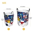 thumbnail image 3 of Balery The Map Of United States Cesta de ropa redonda con asas, impermeable, independiente, para ropa, juguetes, dormitorio y familia-Medium, 3 of 6
