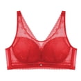 thumbnail image 1 of LOVZFMLL Bras for Women Woman's Lace Thin Style Ventilate Large Size Bra Without Steel Rim Red 44/100CD, 1 of 1