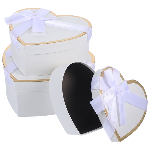 KAKOWELY 1 juego de caja de regalo con forma de corazón para bodas, fiestas, San Valentín