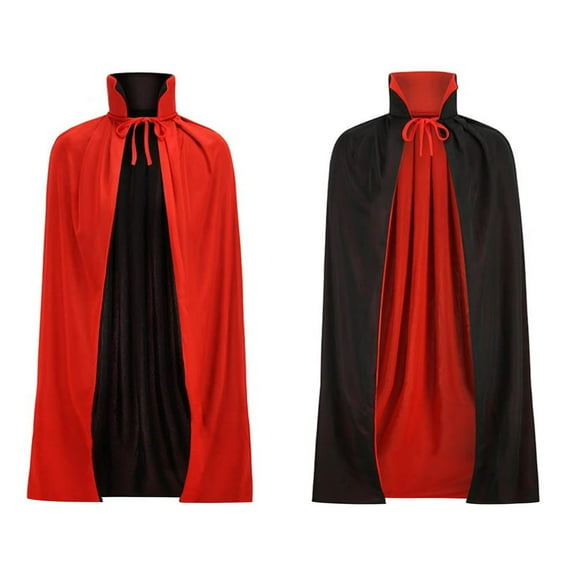 Halloween Vampire Cape​ Vampire Costumes for Adults​ Unisex Vampire Family Costume Accessories for Dracula Party Supplies Red S