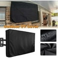 thumbnail image 4 of Outdoor Waterproof TV Cover 36-38" Universal Weatherproof Dustproof Black Flat Screen Cover with Remote Control Pocket, 4 of 5
