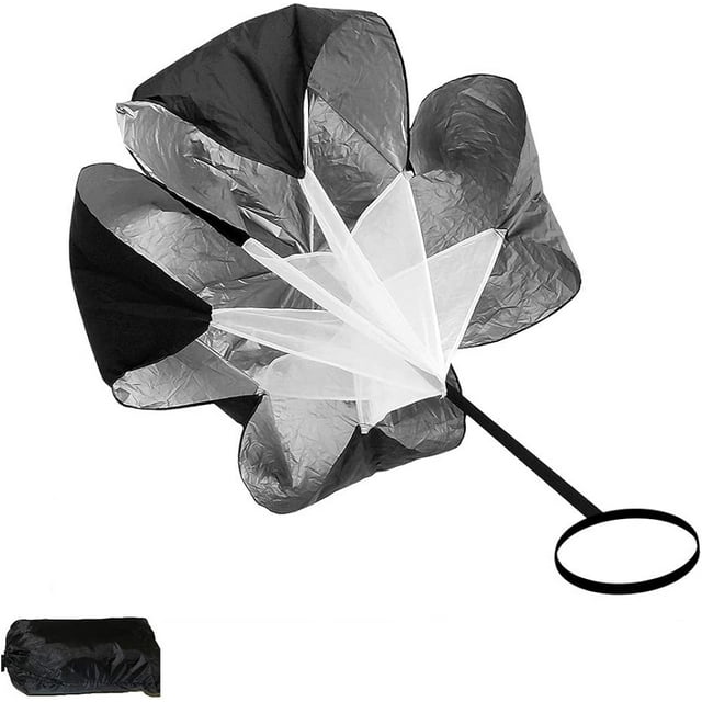 Running Umbrella Speed Training Resistance Parachute Umbrella Wind Resistance Training Tool Running Parachute Resistance Trainer Soccer Football Agility Ladder Speed Rope