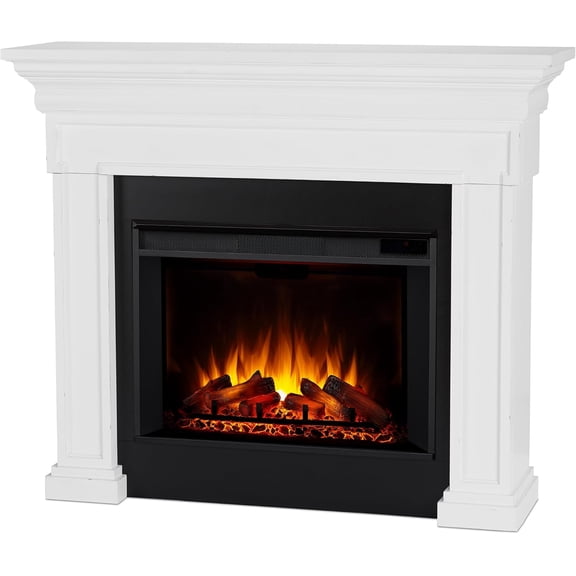 Real Flame Emerson 56" Grand Electric Fireplace in Rustic White