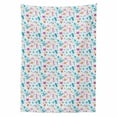 thumbnail image 2 of Aqua Jellyfish Tablecloth, Cutsy Inspired Design of Motifs Sea Themed Shapes and Forms, Rectangle Satin Table Cover Accent for Dining Room and Kitchen, 52" X 70", Multicolor, by Ambesonne, 2 of 2