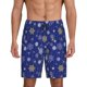 thumbnail image 1 of Fotbe Golden Snowflakes Royal Blue Pantalones Cortos de Pijama para Hombre, Ropa de Dormir, Pantalones de Pijama Cortos para Hombre-Large, 1 of 6