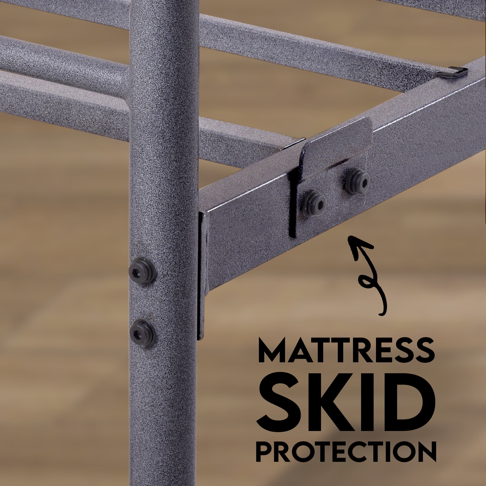 Golden Gate Beds Vintage Wrought Iron Bed Frame with Classic Metal Platform Base, Headboard and Footboard, No Box Spring Needed, Easy Assembly, Mattress Foundation, Sleek Silver Finish - Full Size