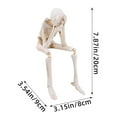 thumbnail image 6 of Skeleton Figurine for Mantel Decor Three-dimensional Scene Decor Halloween Skeleton Statue Resin See Speak Hear No Evil Figurine for Indoor for Spooky, 6 of 8