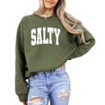 thumbnail image 4 of Salty Sweatshirt for Women, Teens & Girls Distressed Summer Beach Pullover Sweater Army Green Sweatshirt Adult X-Large, 4 of 7