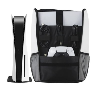 Carrying Case for PS5 Lightweight Console Travel Bag Backpack for PlayStation Console Controllers Special Storage for CD Cable or Other Accessories