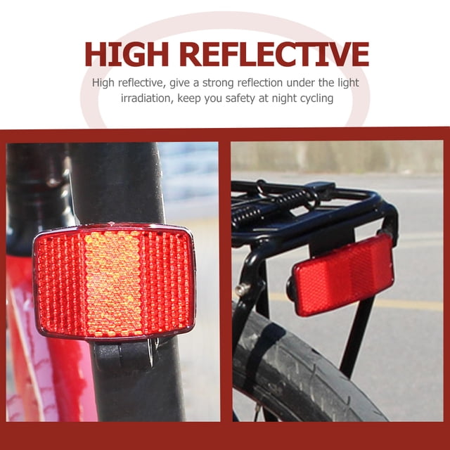 FUTUREORYY 1 Set Bicycle Mountable Rear Safety Warning Reflector PVC White for Road Bike Night Cycling