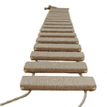 thumbnail image 3 of Toys Wall-mounted Activity Cat Wood Sisal Scratcher Climber Furniture Cat Bridge Rope Steps Kitten Ladder Kitten Post Wall, 3 of 10