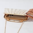 thumbnail image 5 of Jaucin Fashionable Women's Pleated Clutch Shell Shaped Mini Crossbody Bag Elegant Evening Handbag Wedding Party Purse with Chain Shoulder Strap, 5 of 8