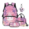 thumbnail image 2 of Garronmavis 4-Piece Kids Backpack Set, Bookbag & Lunch Bag & Pencil Case & Exclusive Axolotl Keychain, Gender-Inclusive for Girls and Boys Elementary School Kids, for Daily School Use, 2 of 6