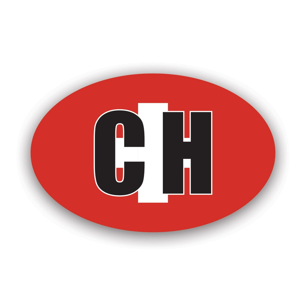 Switzerland Oval Sticker Decal Self Adhesive Vinyl Weatherproof