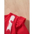 thumbnail image 5 of Qmyliery Baby Romper Dress Sweet Heart Print Ruffle Long Sleeve Girls Jumpsuits Gift, 5 of 9