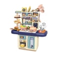 thumbnail image 1 of 14.2X11.8X5.3 Inches Blue Children Kitchen Set With Spray Function Light Effects 32 Cooking Accessories Role Play Toy For Kids Blue, 1 of 8