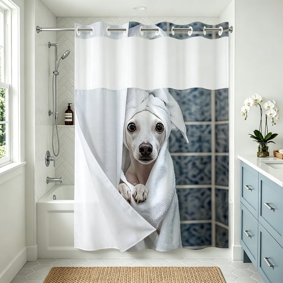1pc Blank Simple Shower Curtain 74x72/80x72/86x72 inch Home Universal Versatile Bathroom Decor