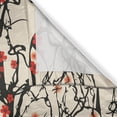 thumbnail image 3 of Japanese Kitchen Curtains, Nature Cherry Blossom Sakura Branch Flowers Art Print, Window Drapes 2 Panel Set for Kitchen Cafe Decor, 55" X 39", Brown Vermilion, 3 of 3