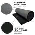thumbnail image 4 of Carpet by the Foote, 20oz. Boat Trailer Bunk Carpet, 24"(in.) x 12'(ft.), Black, 4 of 6