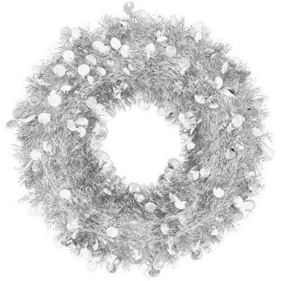 Amscan 1 Count Jumbo Wreath, 17", Silver