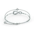 thumbnail image 3 of Swarovski Infinity Bangle - White - Rhodium Plated, 3 of 3