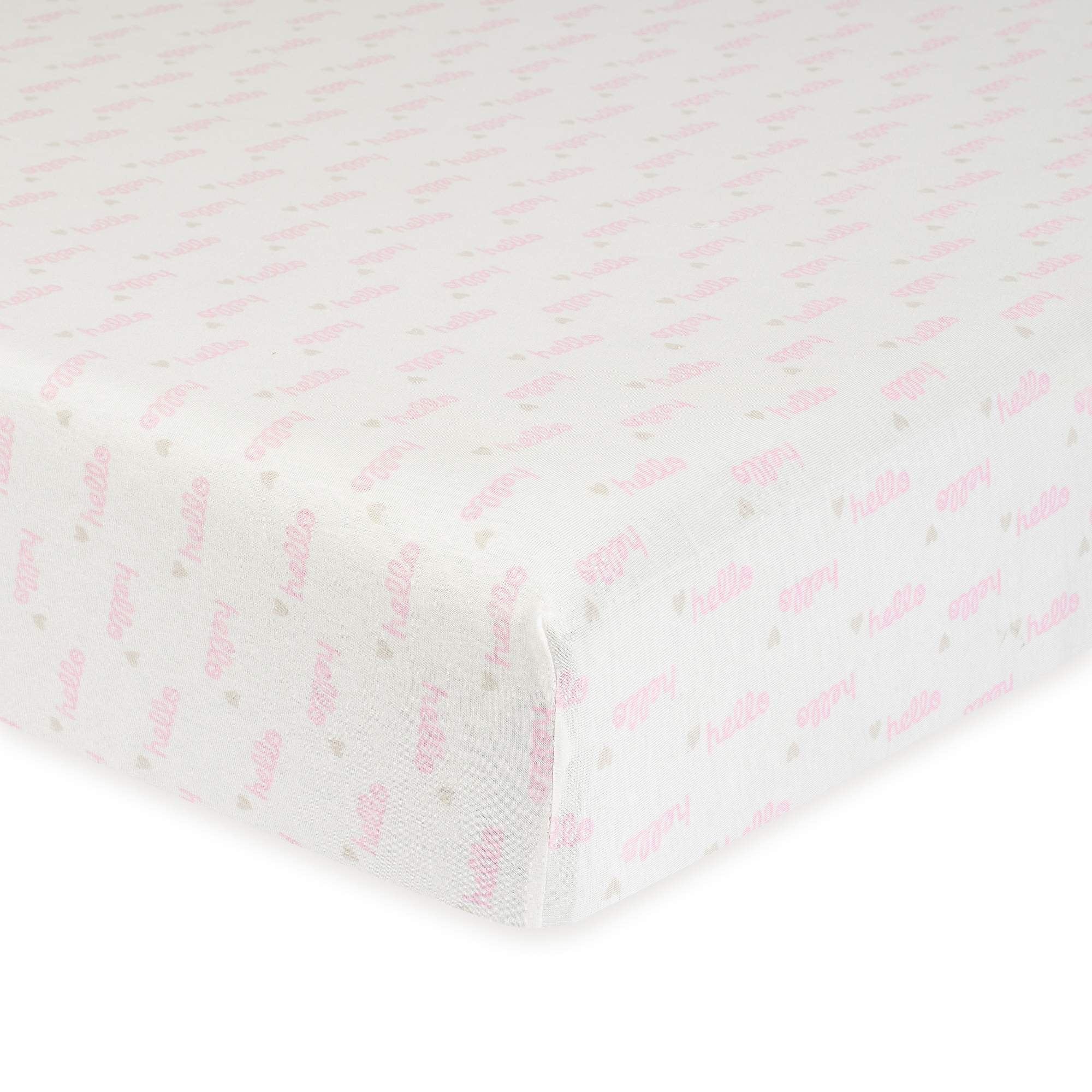 Summer Infant Baby Girl Crib Sheet ~ 100% Cotton ~ White with Pink Polka Dots ~ 
