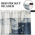thumbnail image 6 of Orange Kitchen Curtains Grey Beige Window Curtains Valance and Tier Set 36 Inch, Contemporary Rod Pocket Short Tier Curtain, Abstract Art Small Cafe Curtains for Kitchen Decor, 6 of 6