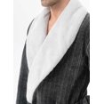 thumbnail image 3 of Men's Coral Fleece Robe Full Length Lounge Shawl Bathrobe with 2 Pockets, 3 of 7