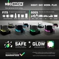 thumbnail image 6 of MugBrick Glowing Portable Silicone Cup Holder for Bed, Couch, Nightstand. Dishwasher Safe, Non-Spill Drink Holder for Bedside Table, Ottoman. White + Blue Glow, 6 of 6