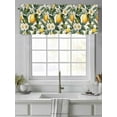 thumbnail image 4 of Country Lemon Valances for Windows, Rod Pocket Kitchen Valance Curtains - Soft & Washable Small Window Treatment for Living Room,&nbsp;Bathroom, Floral Leaf , 42x12 Inch, 1 Panel, 4 of 9