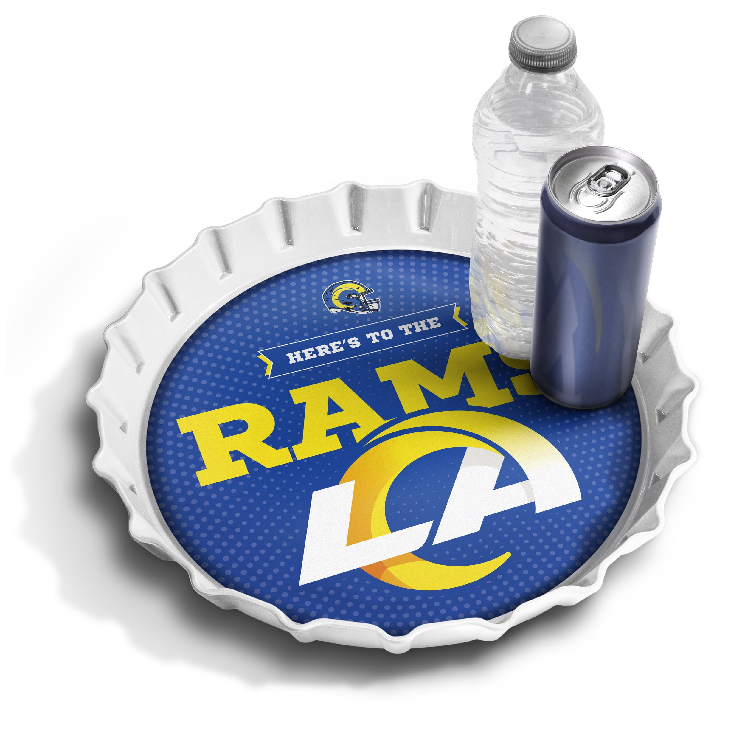 YouTheFan NFL Los Angeles Rams Bottle Cap Serving Tray