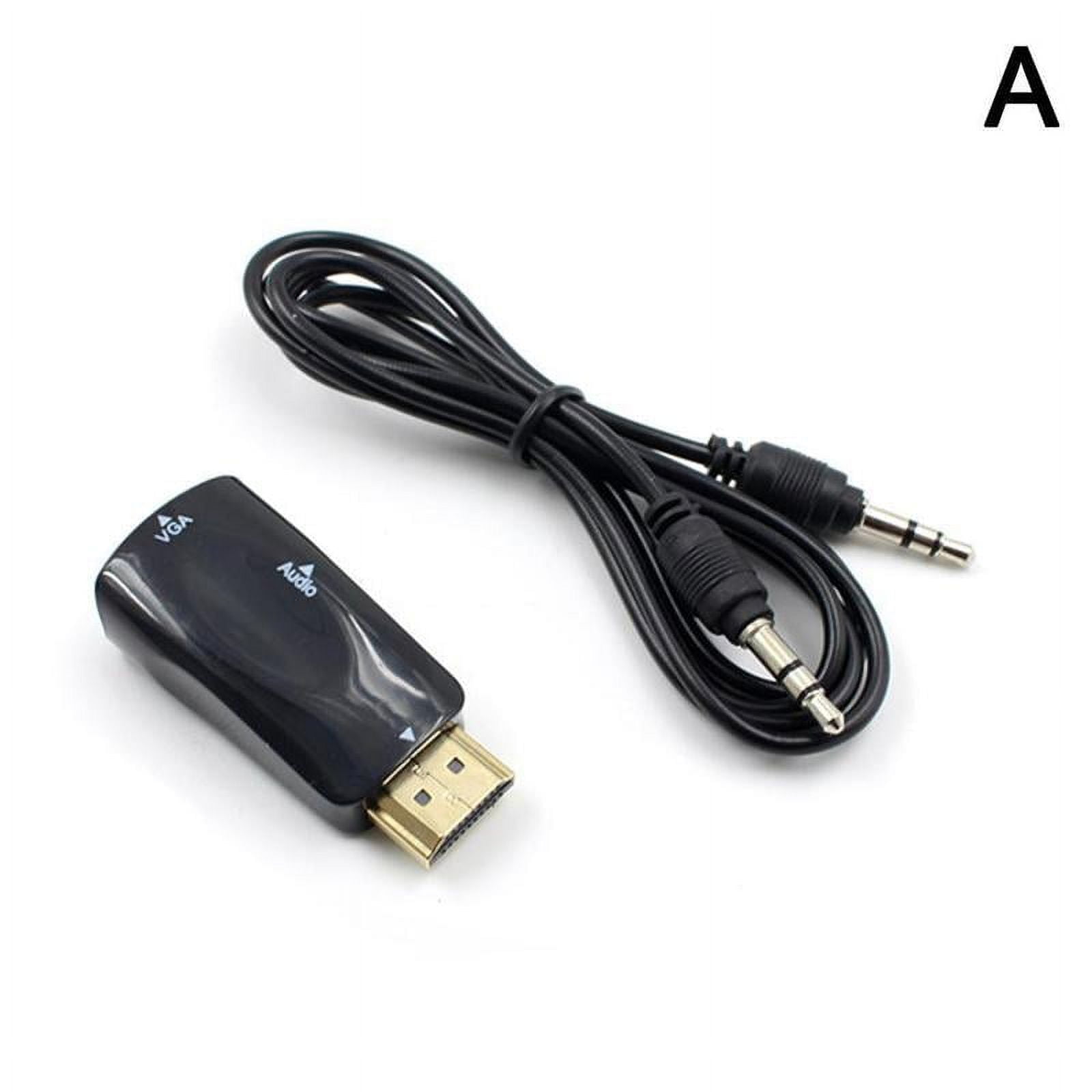 HDMI-Compatible to VGA Adapter Converter With Audio Cable HD 1080p Audio Output 3.5 mm K8T0
