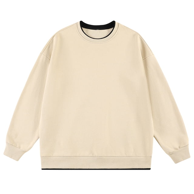 pstuiky Camisas casuales de manga larga para hombre, Camiseta deportiva de dos piezas para hombre, estilo casual, transpirable, con cuello redondo y manga larga, de color liso Tops de hombre l